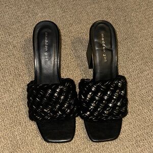 Madden Girl Black Woven Heels